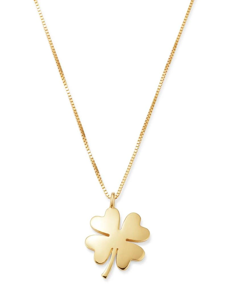 Clover Pendant Necklace in 14K Yellow Gold, 18" - Exclusive 商品