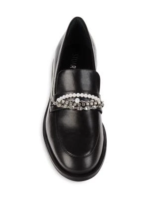 商品Stuart Weitzman|Embellished Leather Loafers,价格¥1825,第5张图片详细描述