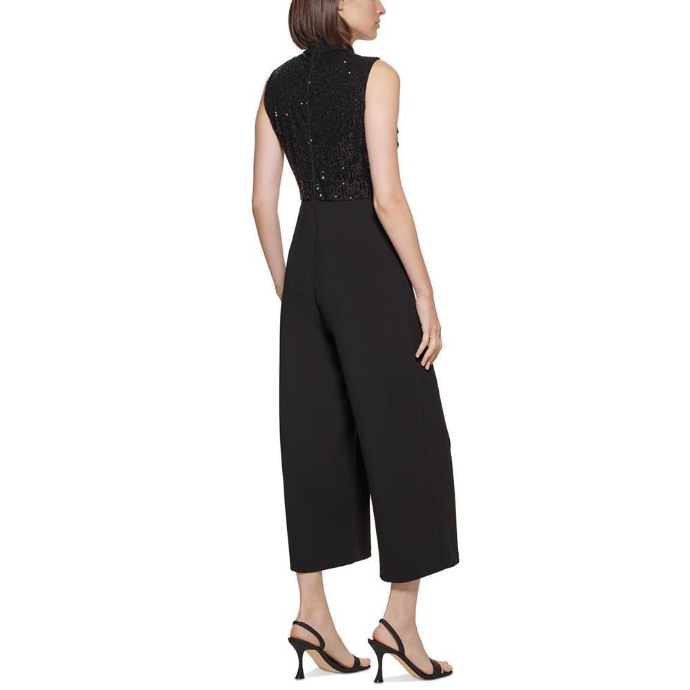 商品Calvin Klein|Sequin Sleeveless Cropped Jumpsuit,价格¥1006,第4张图片详细描述