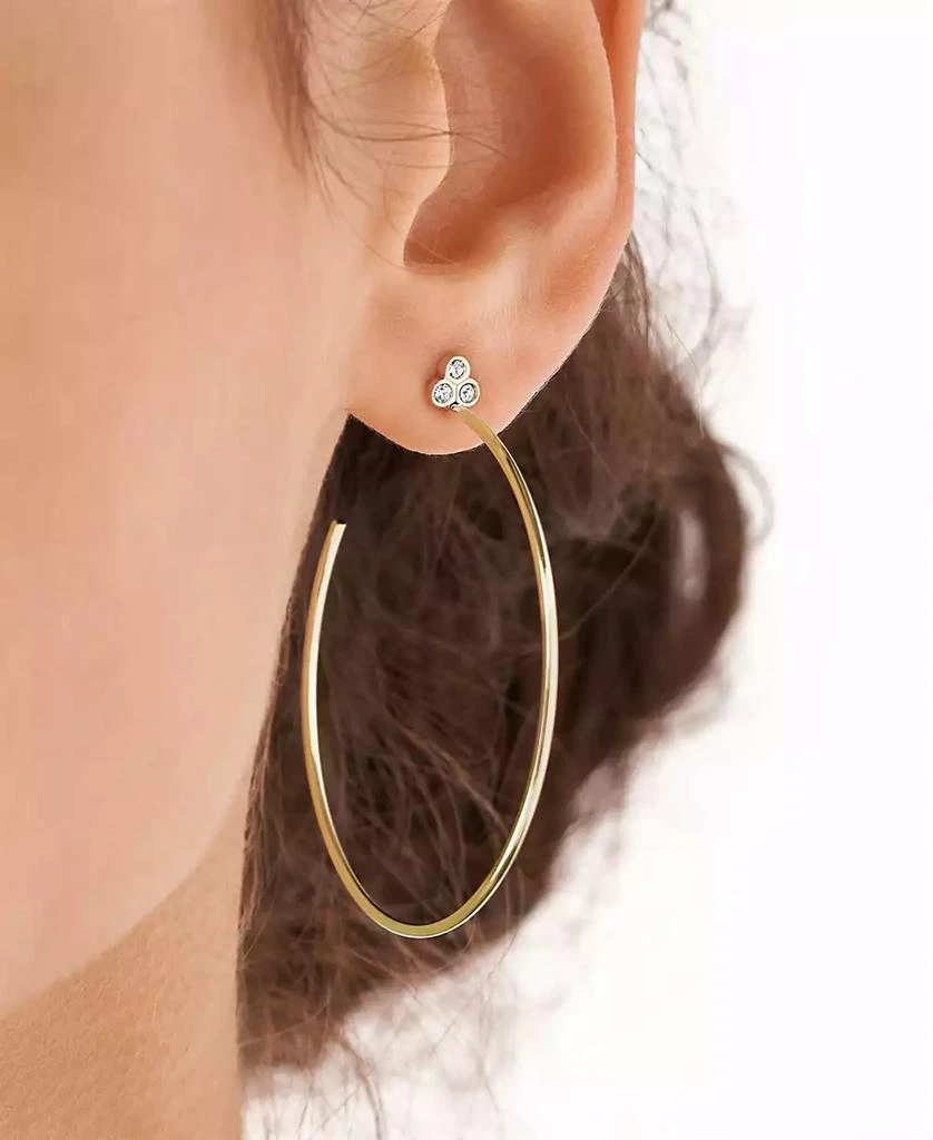 商品Fossil|Sutton Trio Glitz Gold-tone Stainless Steel Hoop Earrings,价格¥339,第2张图片详细描述