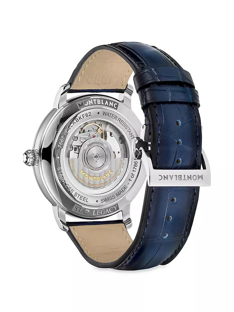 商品MontBlanc|Star Legacy Stainless Steel, Ceramic & Alligator-Embossed Leather Watch,价格¥33745,第4张图片详细描述