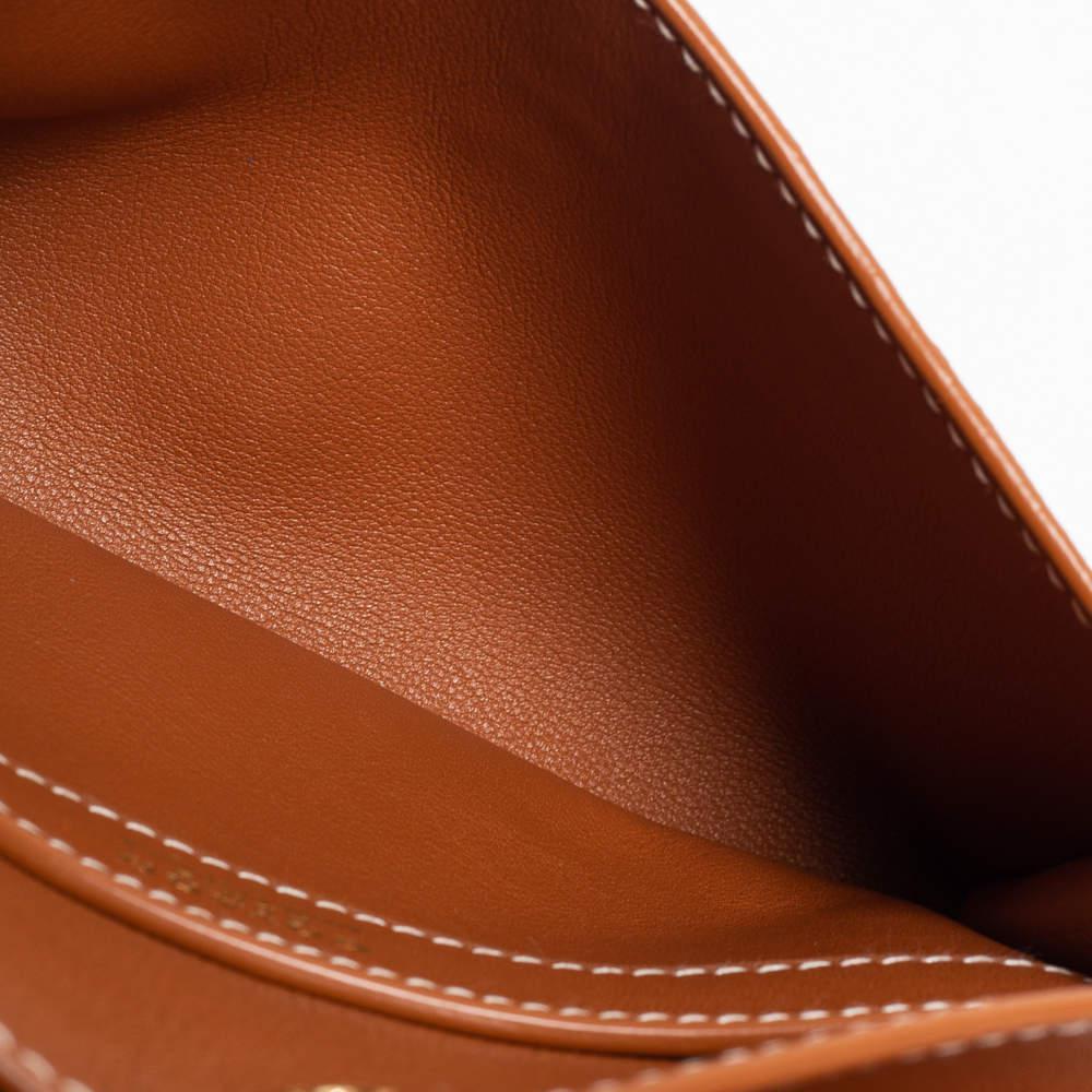 商品Goyard|Goyard Brown Goyardine Coated Canvas and Leather Double Flap Continental Wallet,价格¥6289,第5张图片详细描述