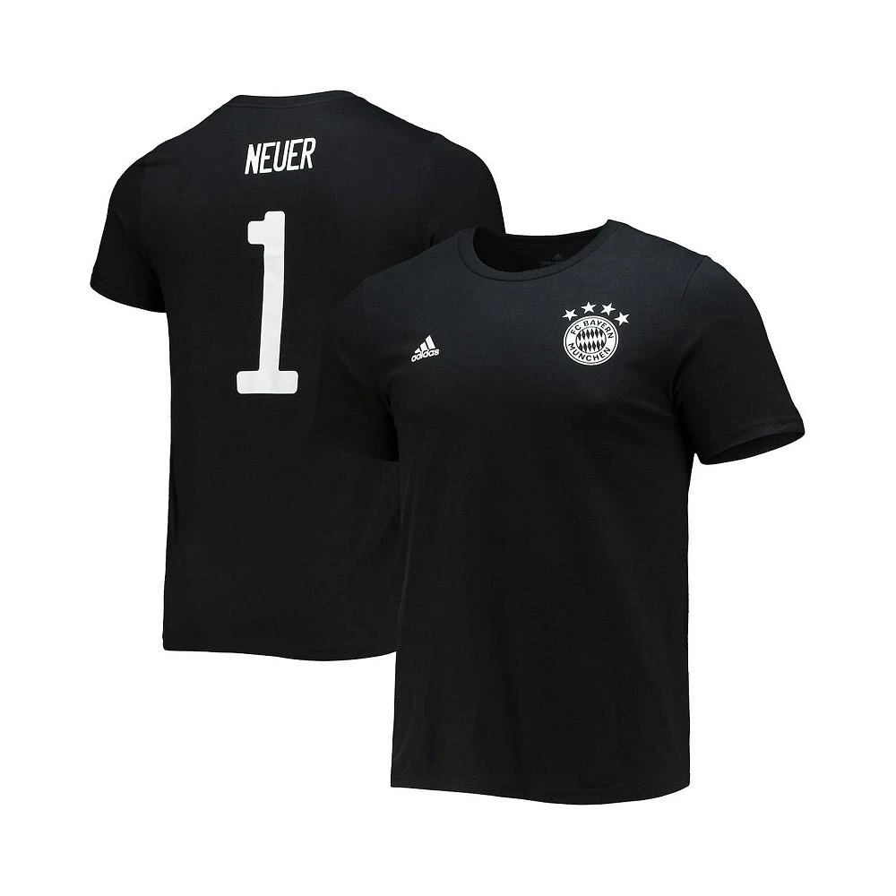 商品Adidas|Men's Manuel Neuer Black Bayern Munich Amplifier Name and Number T-shirt,价格¥226,第1张图片