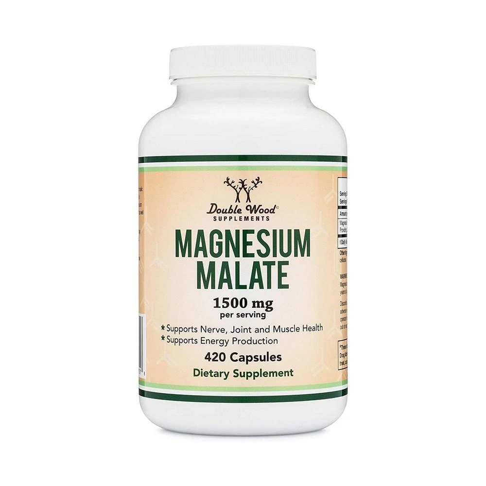 商品Double Wood Supplements|Magnesium Malate - 420 capsules, 1500 mg servings,价格¥187,第1张图片