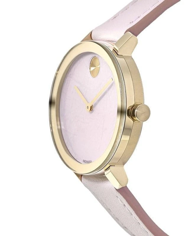 商品Movado|Movado Bold Evolution Rose Dial Leather Strap Women&apos;s Watch 3600701,价格¥1826,第3张图片详细描述