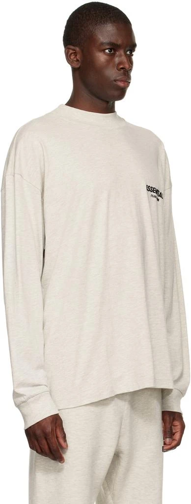 商品Essentials|灰白色棉质长袖 T 恤,价格¥421,第2张图片详细描述