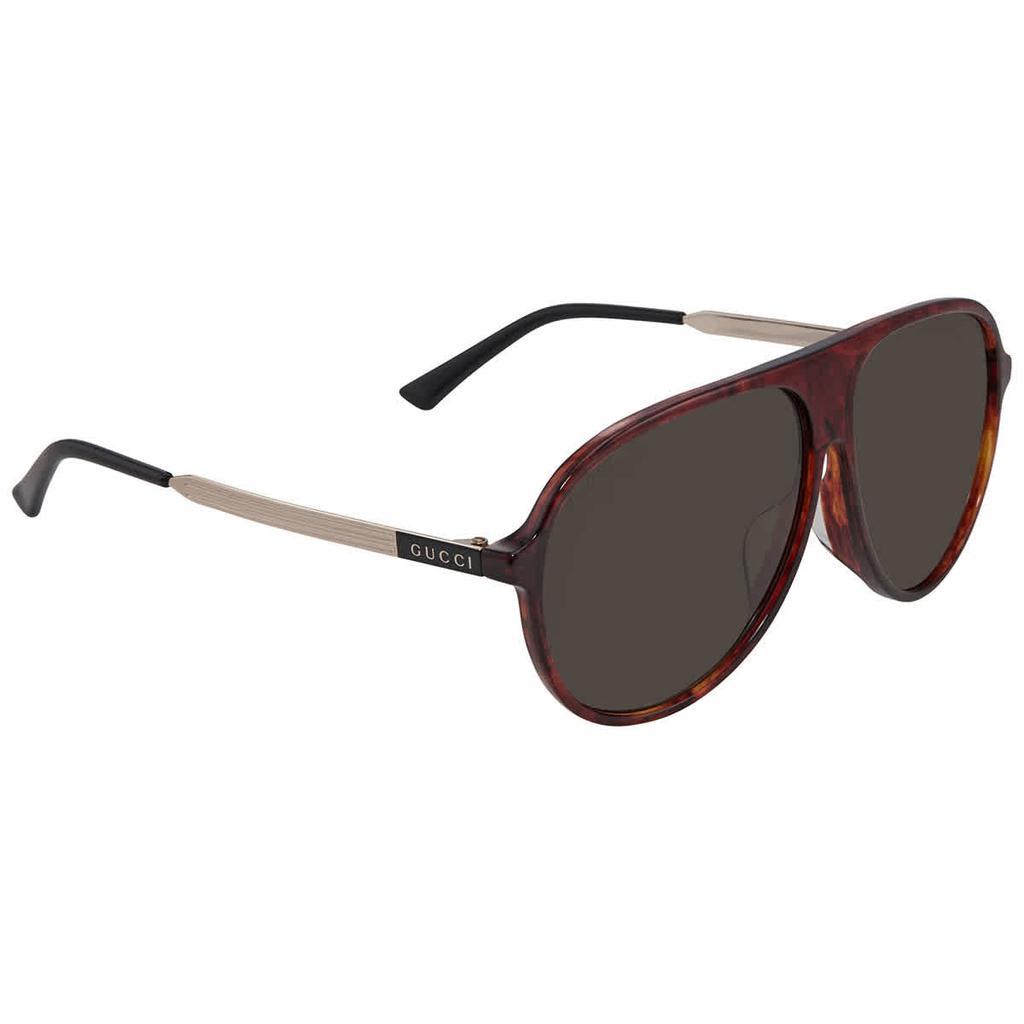 商品Gucci|Brown Aviator Mens Sunglasses GG0829SA 003 61,价格¥1126,第1张图片