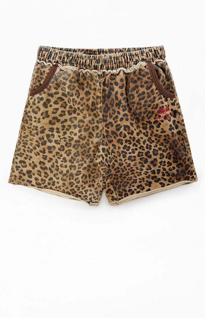 No Tomorrow x Civil Active Leopard Skull Sweat Shorts - Pants