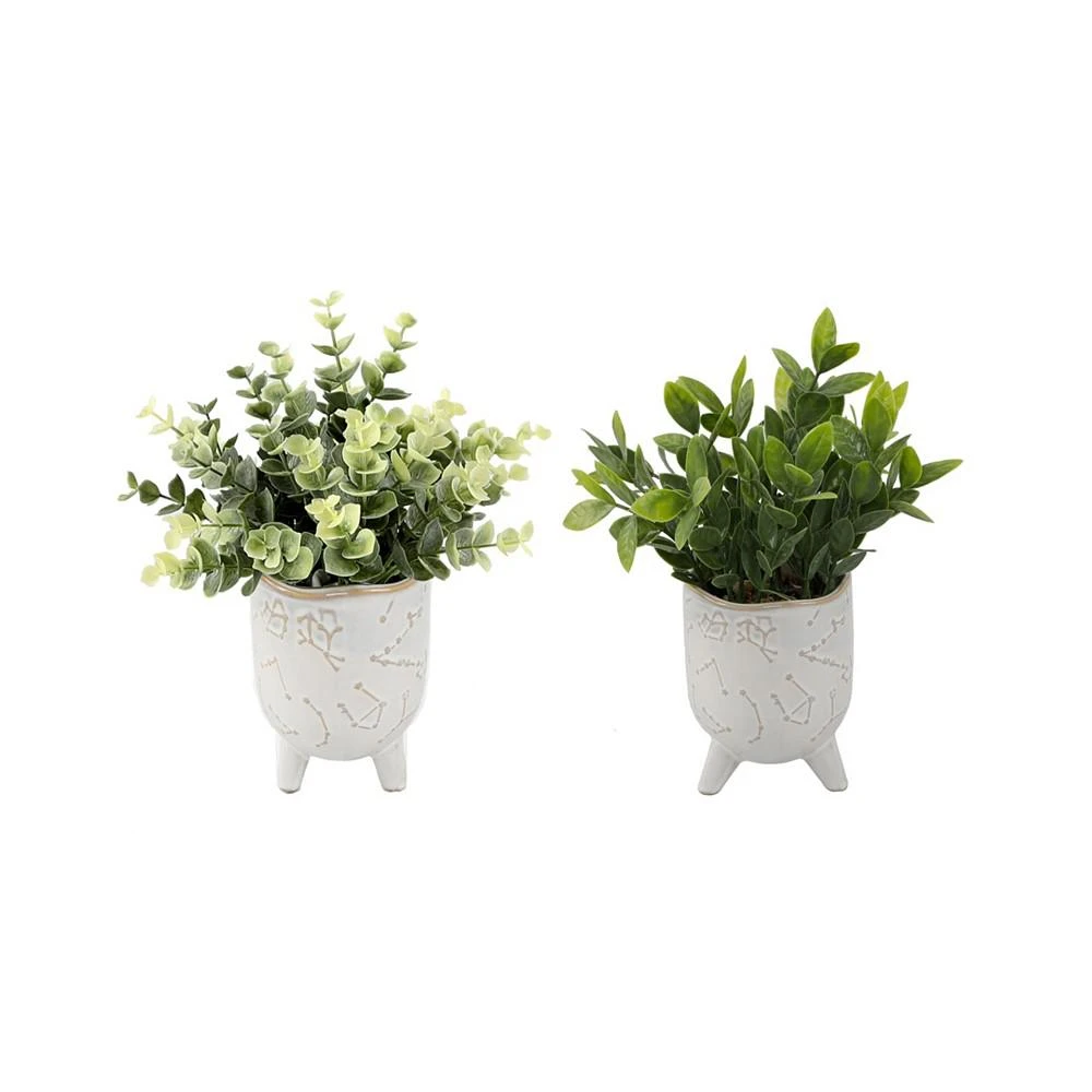 商品Flora Bunda|Tea Leaf in Constellation Footed Set, 2 Piece,价格¥521,第1张图片