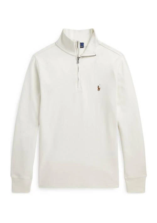 商品Ralph Lauren|Lauren Childrenswear Boys 8 20 Cotton Interlock 1 4 Zip Pullover Sweatshirt,价格¥178,第1张图片