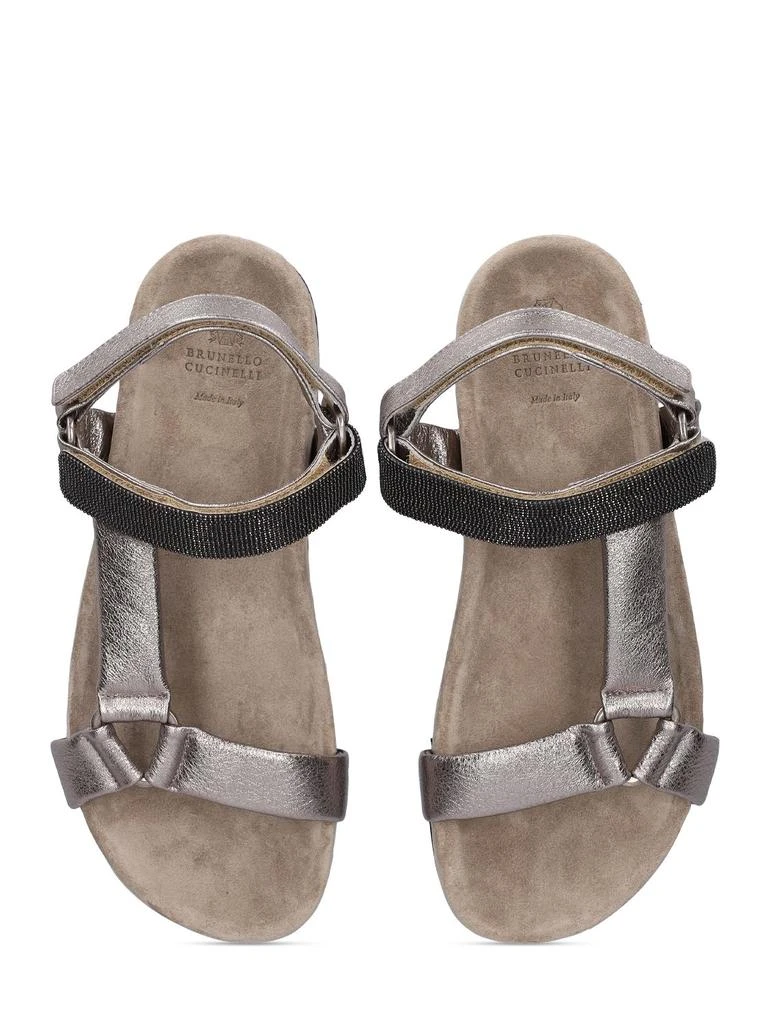 商品Brunello Cucinelli|Laminated Leather Sandals,价格¥2712,第3张图片详细描述