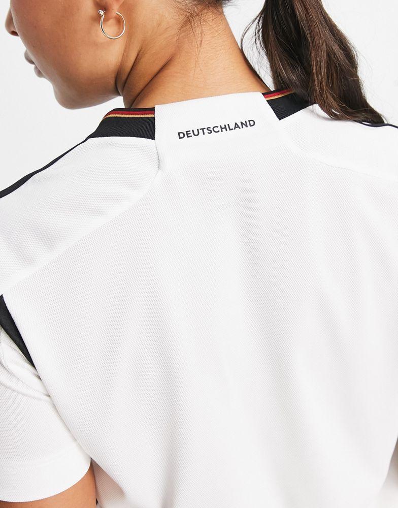 adidas Football Germany World Cup 2022 home shirt in white商品第4张图片规格展示