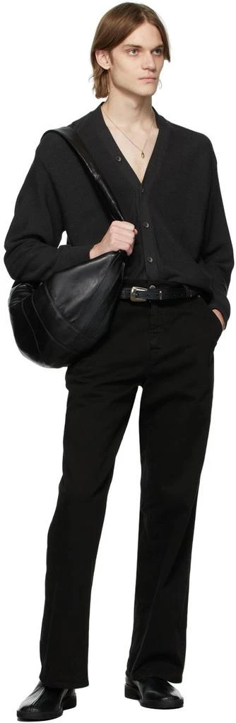 Black Leather Piped Slippers 商品