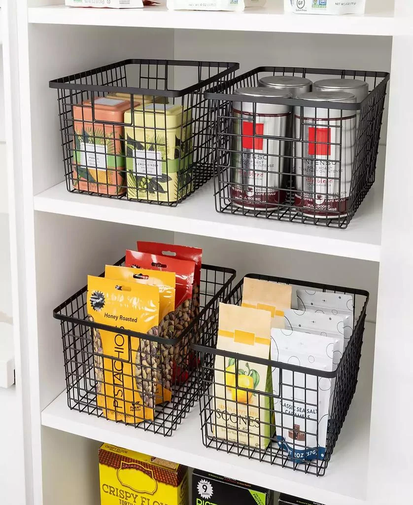 商品Smart Design|Nestable 9" x 12" x 6" Basket Organizer with Handles, Set of 4,价格¥645,第4张图片详细描述