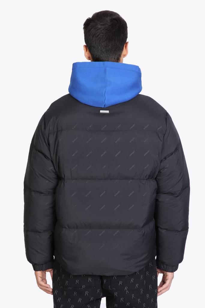 REPRESENT All Over Logo Puffer Jacket Black nylon puffer jacket with logo pattern商品第2张图片规格展示