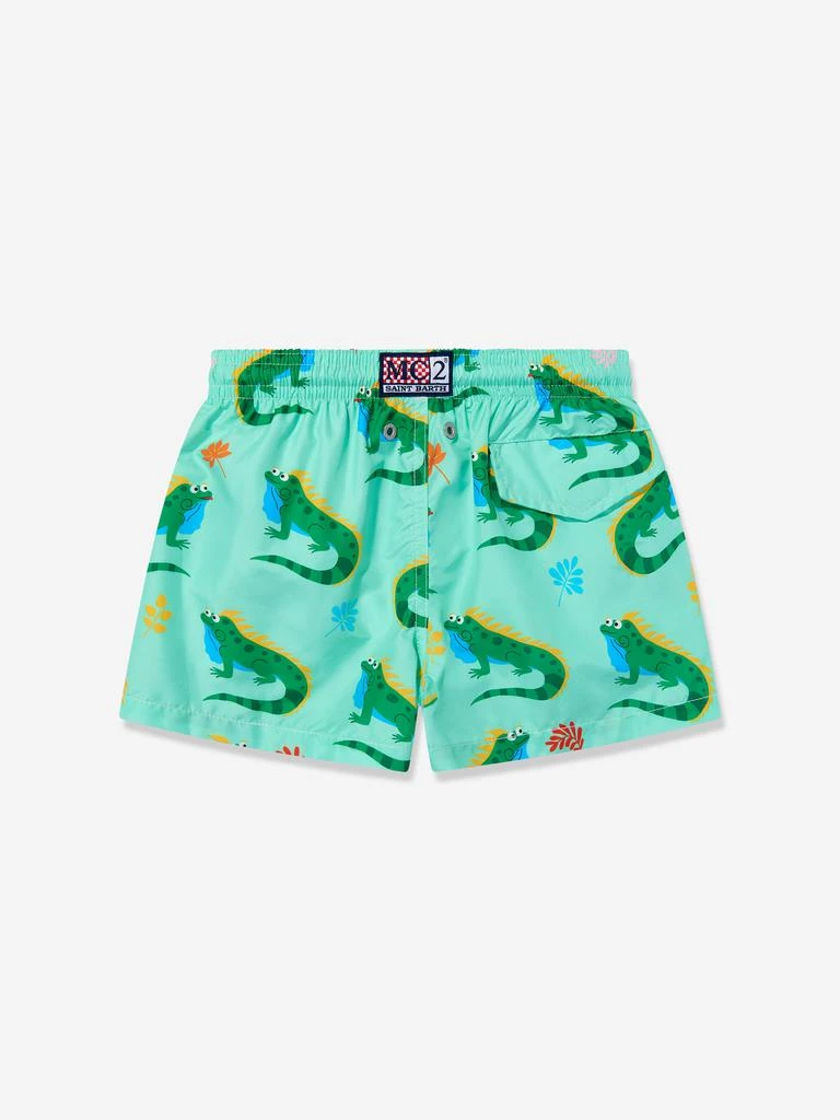 商品Mc2 Saint Barth|Boys Funny Iguana Swim Shorts in Green,价格¥372,第2张图片详细描述