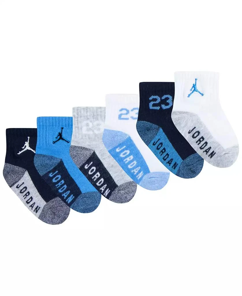 商品Jordan|Baby and Toddler Boys Core Jumpman Ankle Socks, Pack of 6,价格¥118,第4张图片详细描述