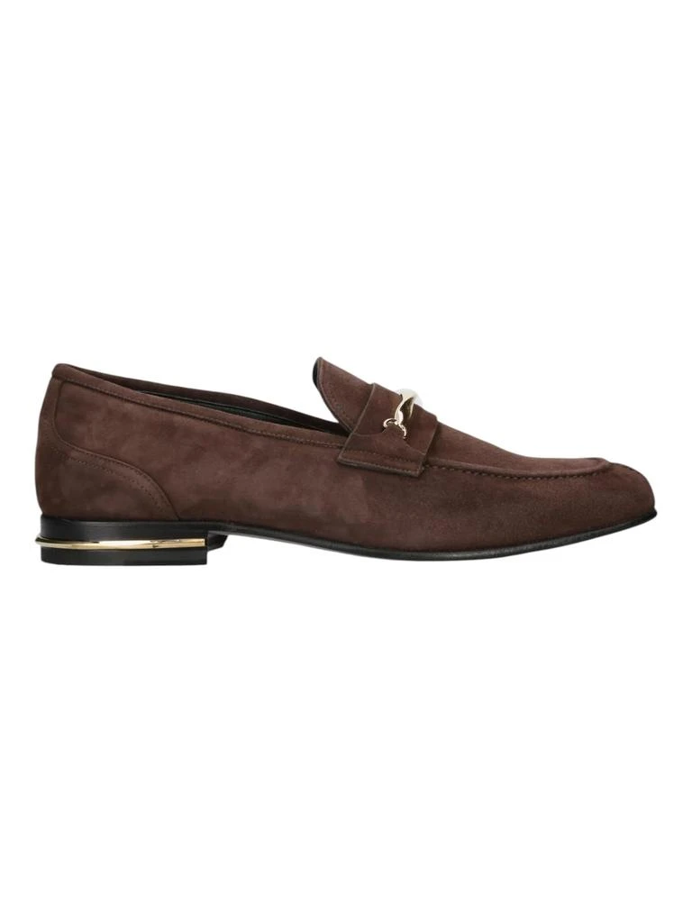 商品Bally|Genos 6304149 Men's Ebano Suede Leather Loafers,价格¥5212,第2张图片详细描述