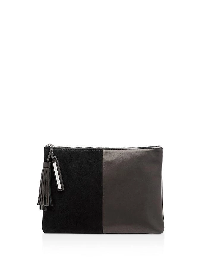 商品Loeffler Randall|Tassel Suede and Leather Clutch,价格¥1083,第1张图片