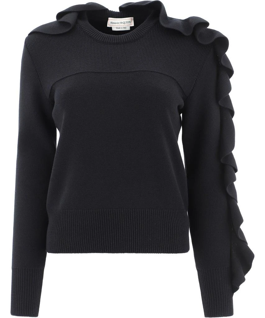 商品Alexander McQueen|Alexander Mcqueen Women&#39;s  Black Wool Sweater,价格¥4420,第1张图片