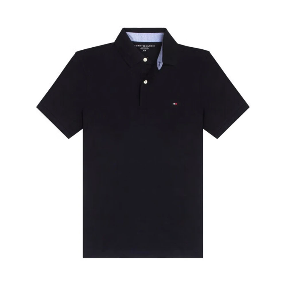 商品[国内直发] Tommy Hilfiger|TOMMY HILFIGER 黑色男士POLO衫 78J8750-411,价格¥313,第1张图片