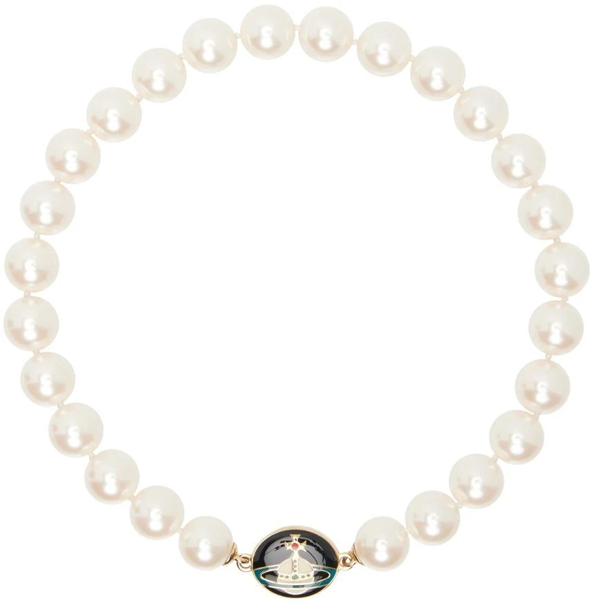 商品Vivienne Westwood|White Loelia Large Pearl Necklace,价格¥2210,第1张图片