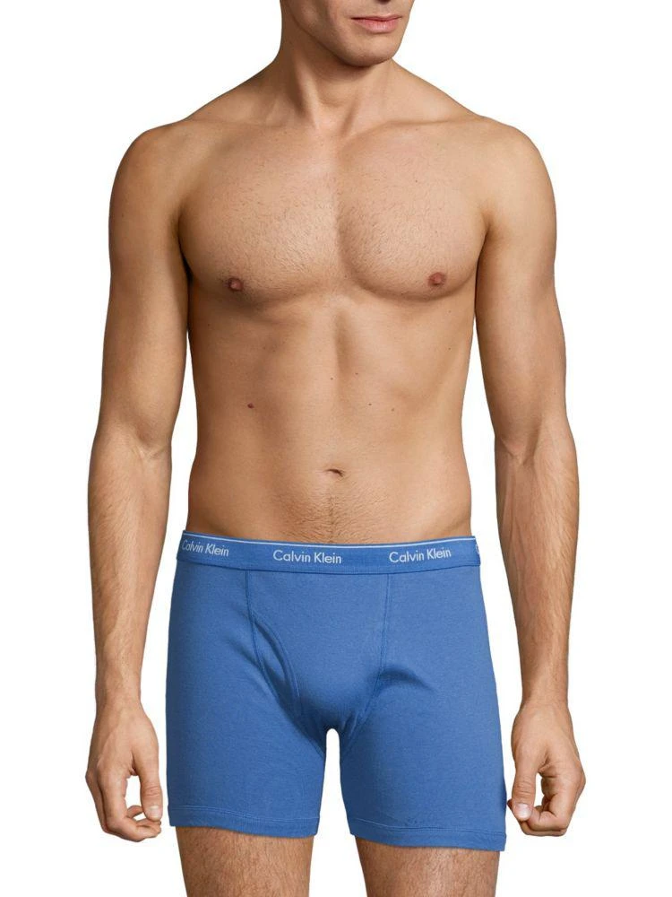 商品Calvin Klein|3-Pack Logo Cotton Boxer Briefs,价格¥150,第2张图片详细描述