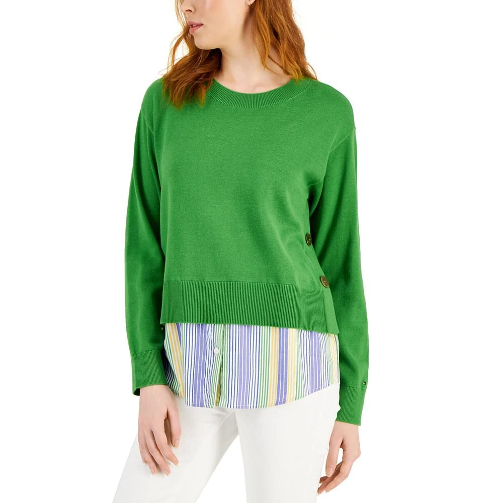 商品Tommy Hilfiger|Women's Layered Two-Button Knit Sweater,价格¥503,第1张图片