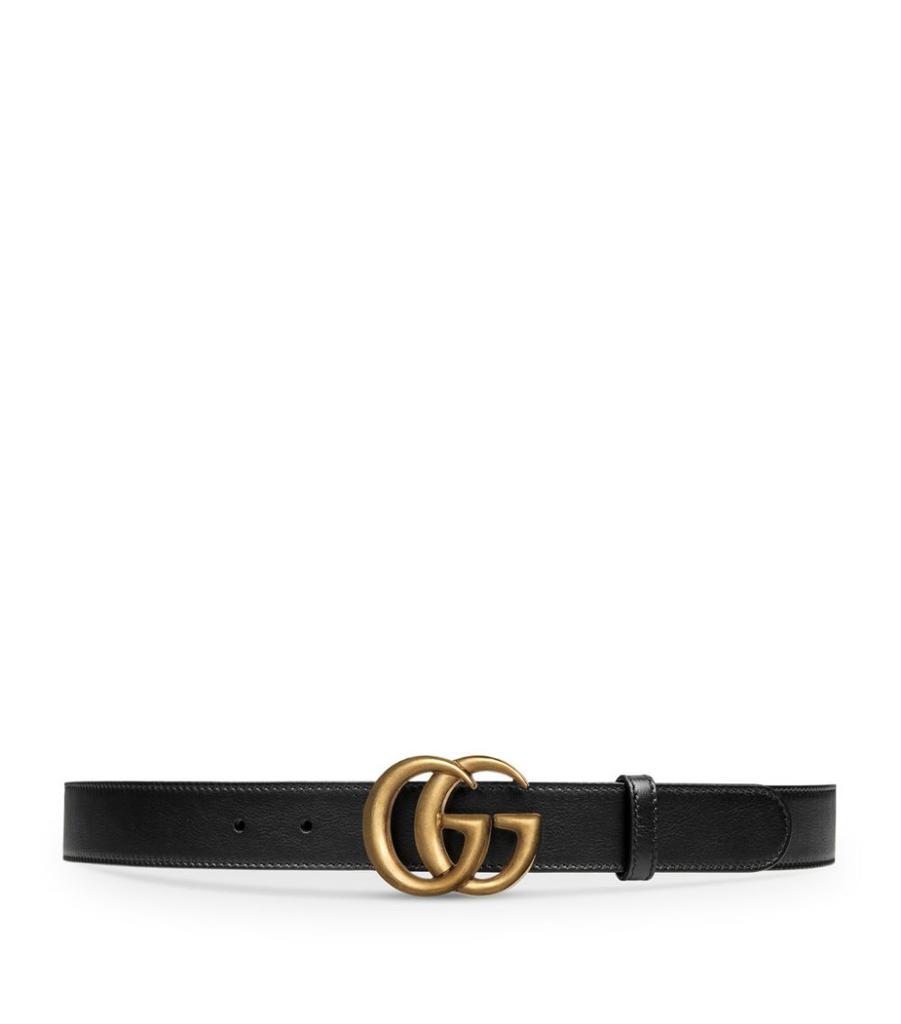 商品Gucci|Leather Double G Belt,价格¥2914,第1张图片