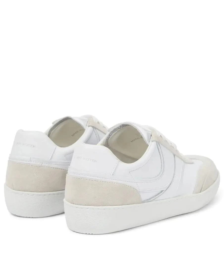 商品Dries Van Noten|Suede-trimmed leather sneakers,价格¥2439,第3张图片详细描述