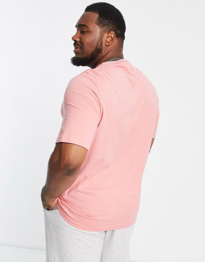 Calvin Klein Big & Tall center logo t-shirt in pink商品第2张图片规格展示