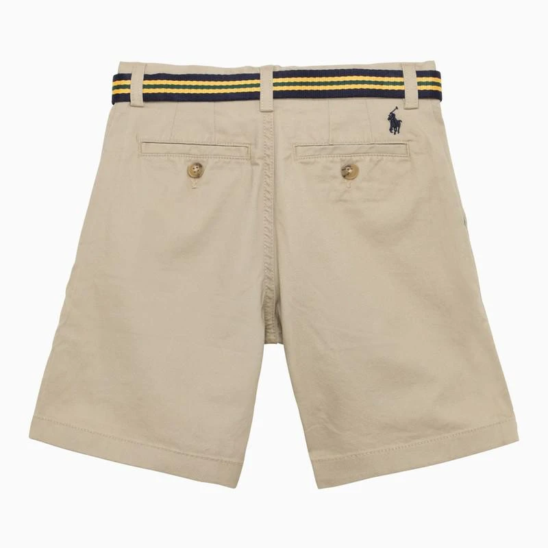 商品Ralph Lauren|Beige cotton bermuda shorts with belt,价格¥619,第2张�图片详细描述