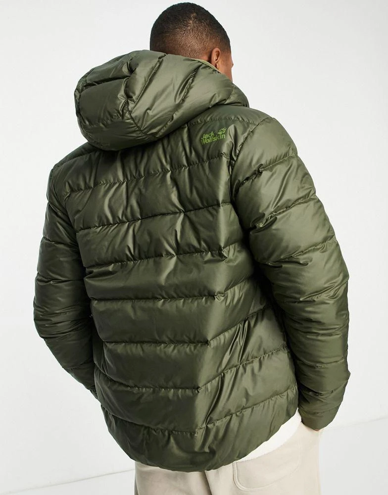 商品Jack Wolfskin|Jack Wolfskin Helium puffer jacket in khaki ,价格¥733,第3张图片详细描述