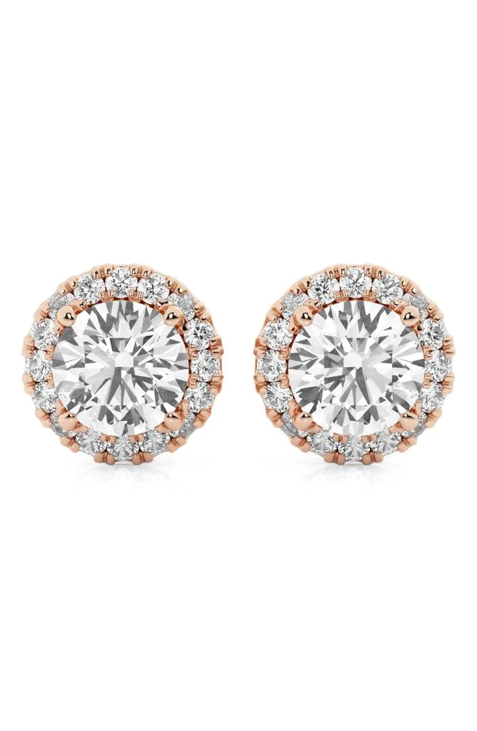 商品Badgley Mischka|Lab Created Diamond Halo Stud Earrings - 1.20ctw,价格¥4720,第1张图片