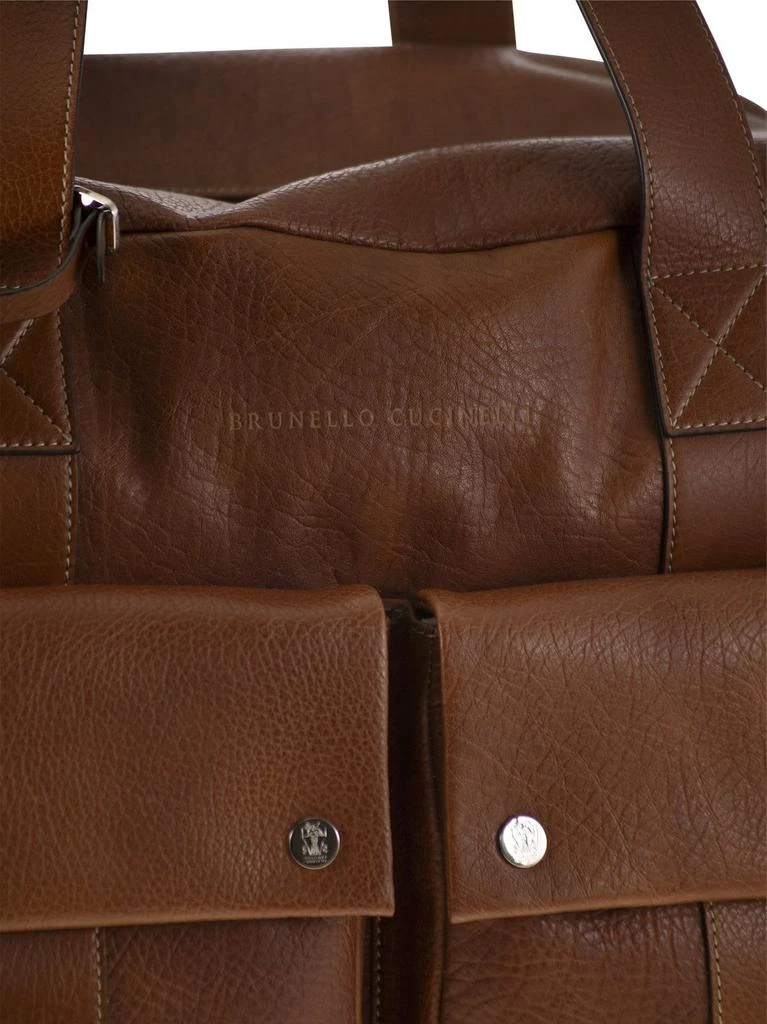 商品Brunello Cucinelli|Brunello Cucinelli Zip-Up Leisure Bag,价格¥31735,第5张图片详细描述