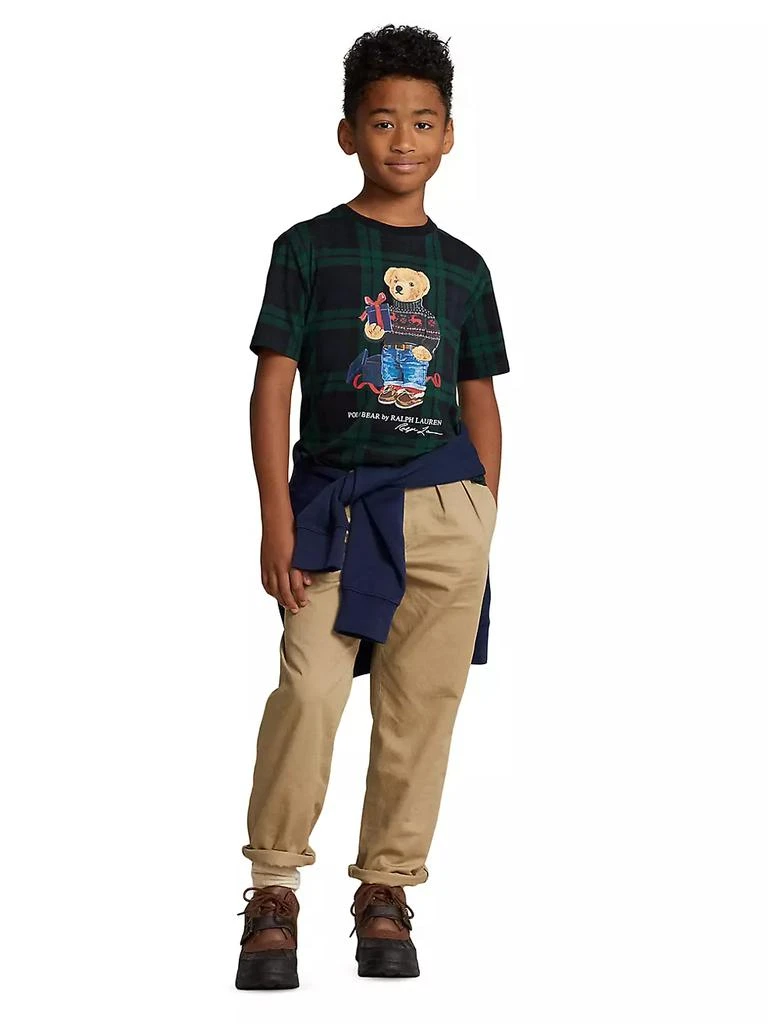 商品Ralph Lauren|Little Boy's & Boy's Polo Bear Plaid T-Shirt,价格¥186,第2张图片详细描述