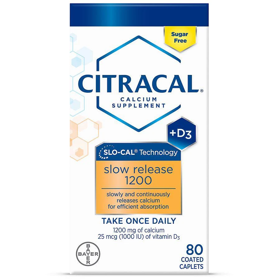 商品Citracal|Slow Release With Vitamin D3 Calcium Supplement Caplets,价格¥150,第1张图片