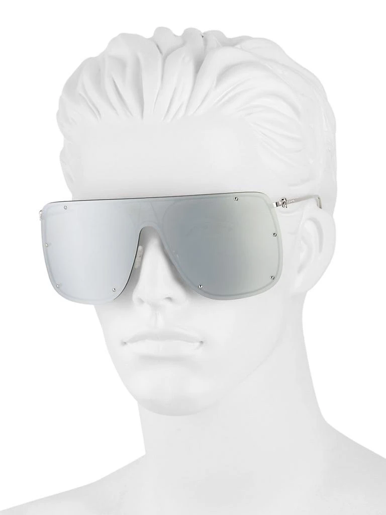 商品Alexander McQueen|Metal 99MM Shield Sunglasses,价格¥3713,第4张图片详细描述