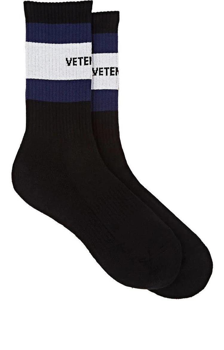 商品Vetements|Colorblocked Cotton-Blend Crew Socks,价格¥516,第1张图片