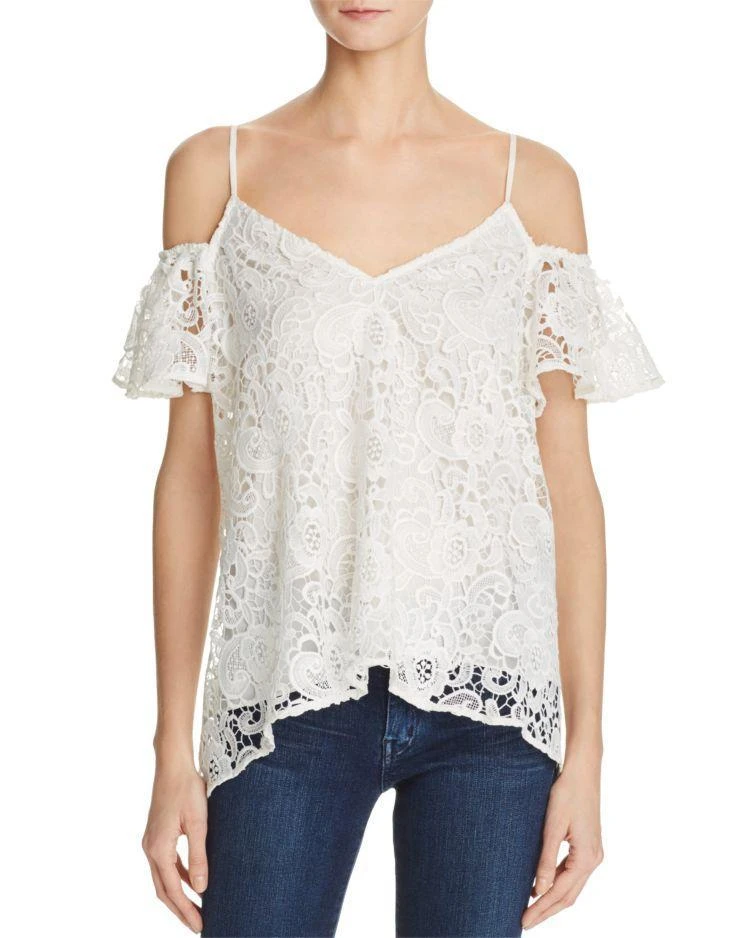 商品Likely|Arrondi Lace Cold-Shoulder Top,价格¥575,第1张图片