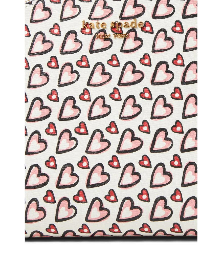 商品Kate Spade|Morgan Valentines Heart Print Double Zip Dome Crossbody,价格¥953,第4张图片详细描述