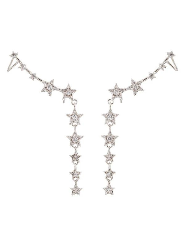 商品Eye Candy LA|Luxe Silvertone & Crystal Drop Earrings,价格¥206,第1张图片