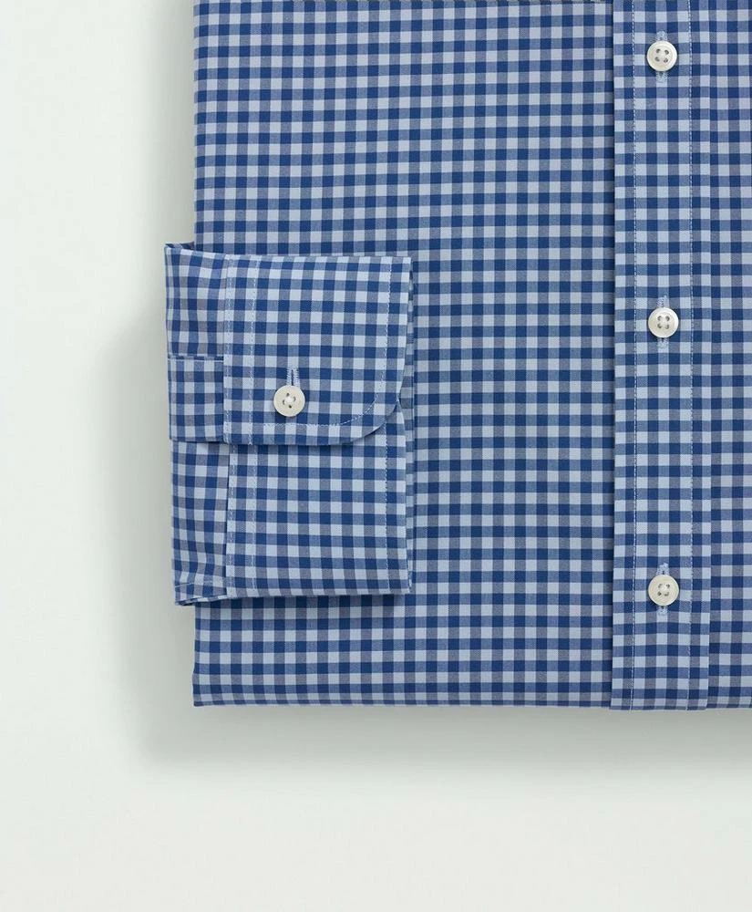 商品Brooks Brothers|Stretch Supima® Cotton Non-Iron Poplin English Spread Collar Gingham Dress Shirt,价格¥928,第4张图片详细描述