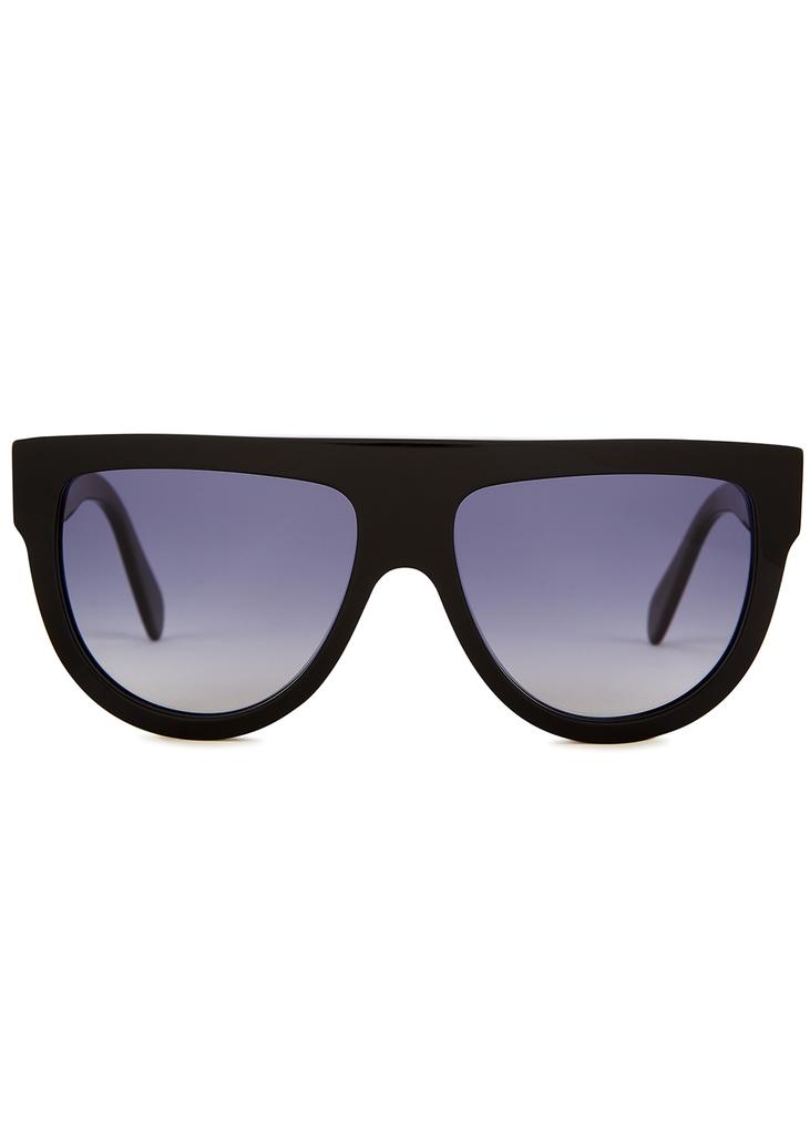 Black D-frame sunglasses商品第2张图片规格展示