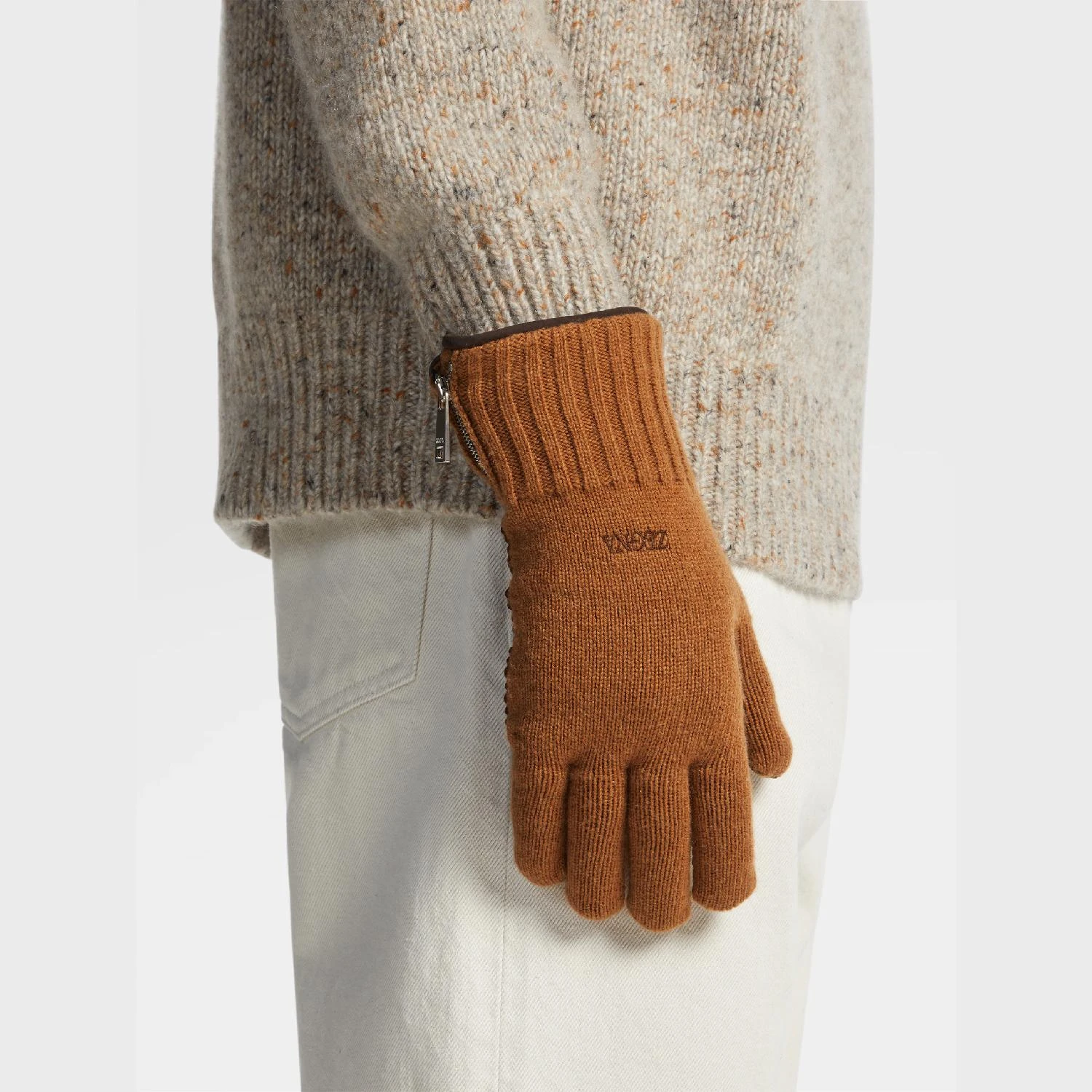 【预售】 杰尼亚 24秋冬 男士 手套 Foliage Oasi Cashmere Gloves Z6G02GA6-G62-VJC 商品