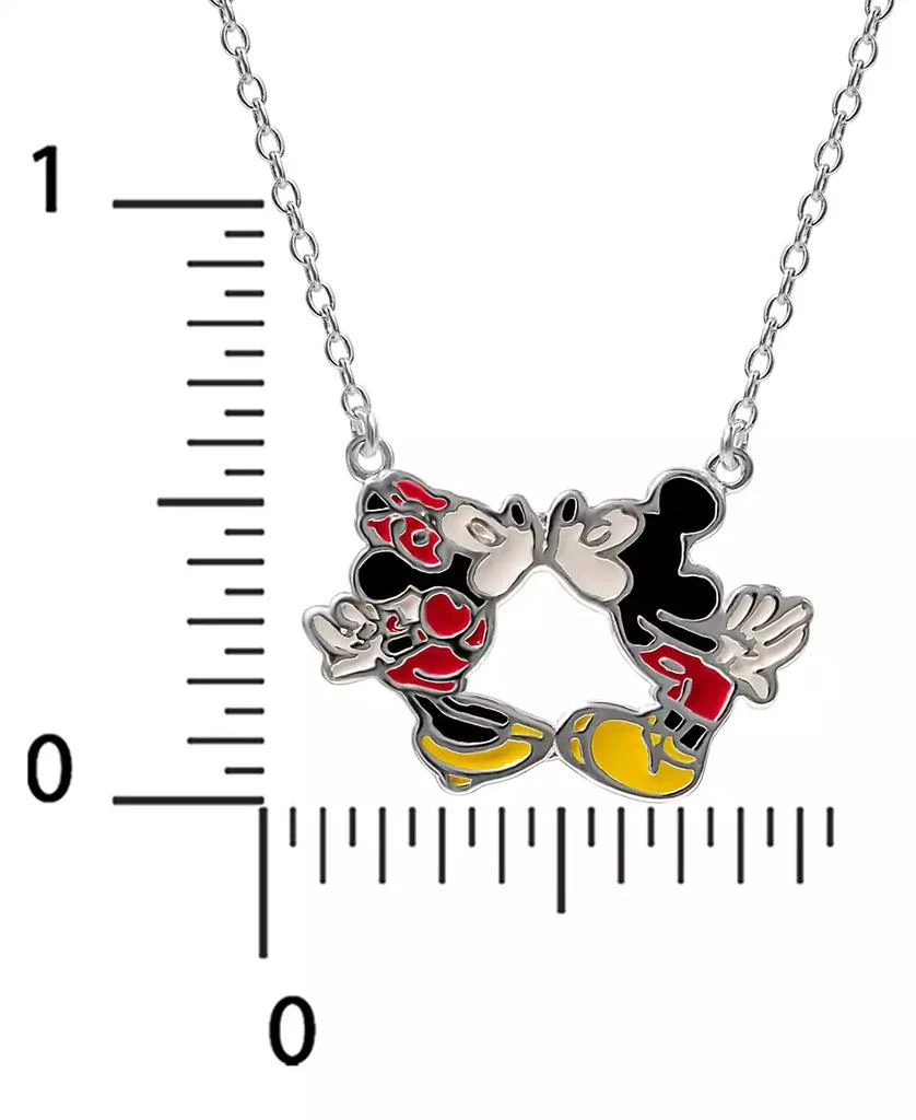 商品Disney|Kissing Minnie & Mickey Mouse 18" Pendant Necklace in Sterling Silver,价格¥735,第5张图片详细描述