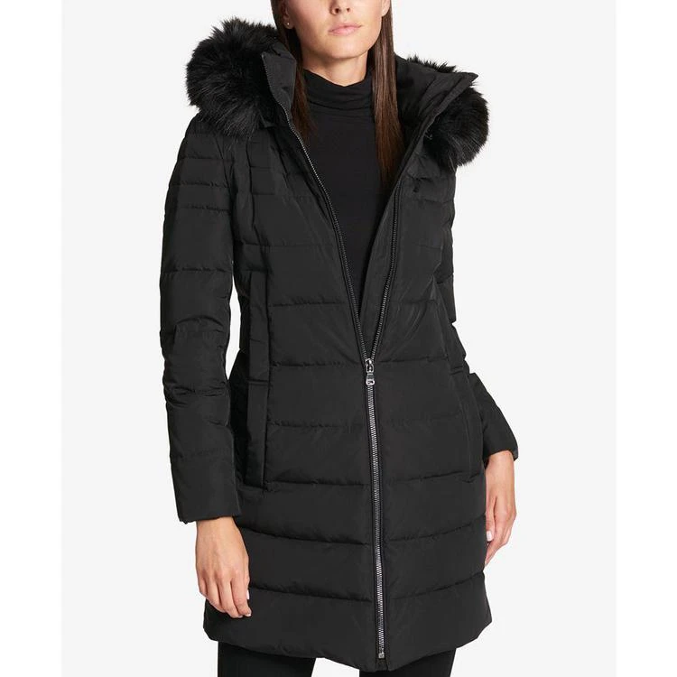 商品DKNY|Faux-Fur-Trim Down Puffer Coat,价格¥1100,第5张图片详细描述