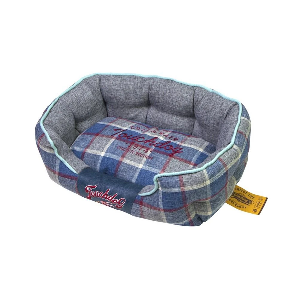 'Archi-Checked' Designer Plaid Oval Dog Bed Large 商品