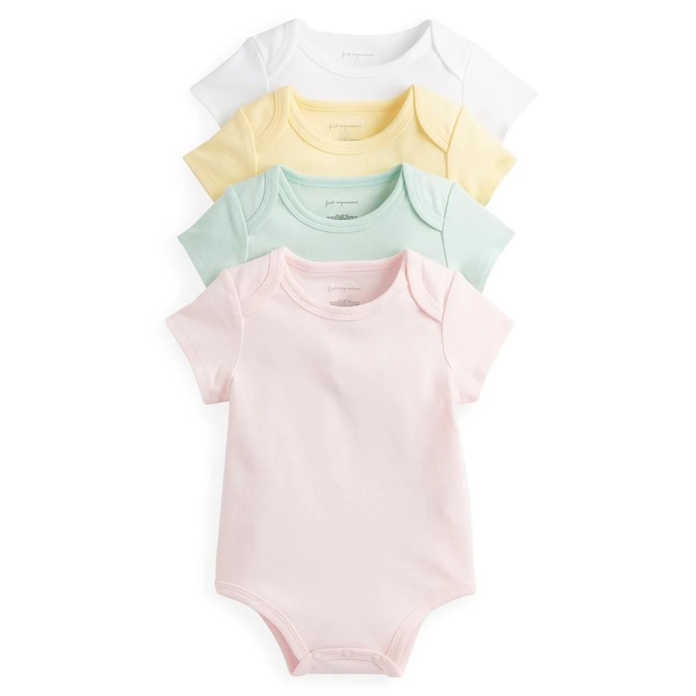 商品First Impressions|Baby Girls Bodysuits, Pack of 4, Created for Macy's,价格¥170,第1张图片