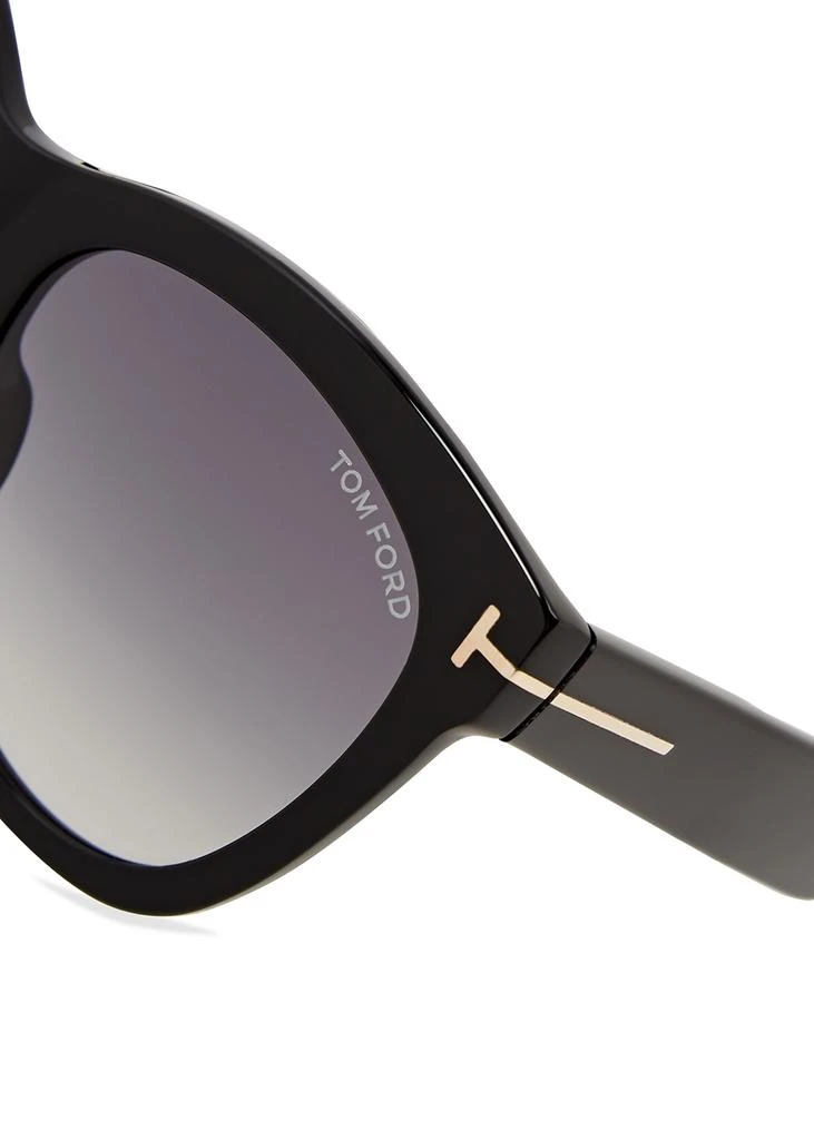 商品Tom Ford|Wallace black round-frame sunglasses,价格¥2528,第3张图片详细描述